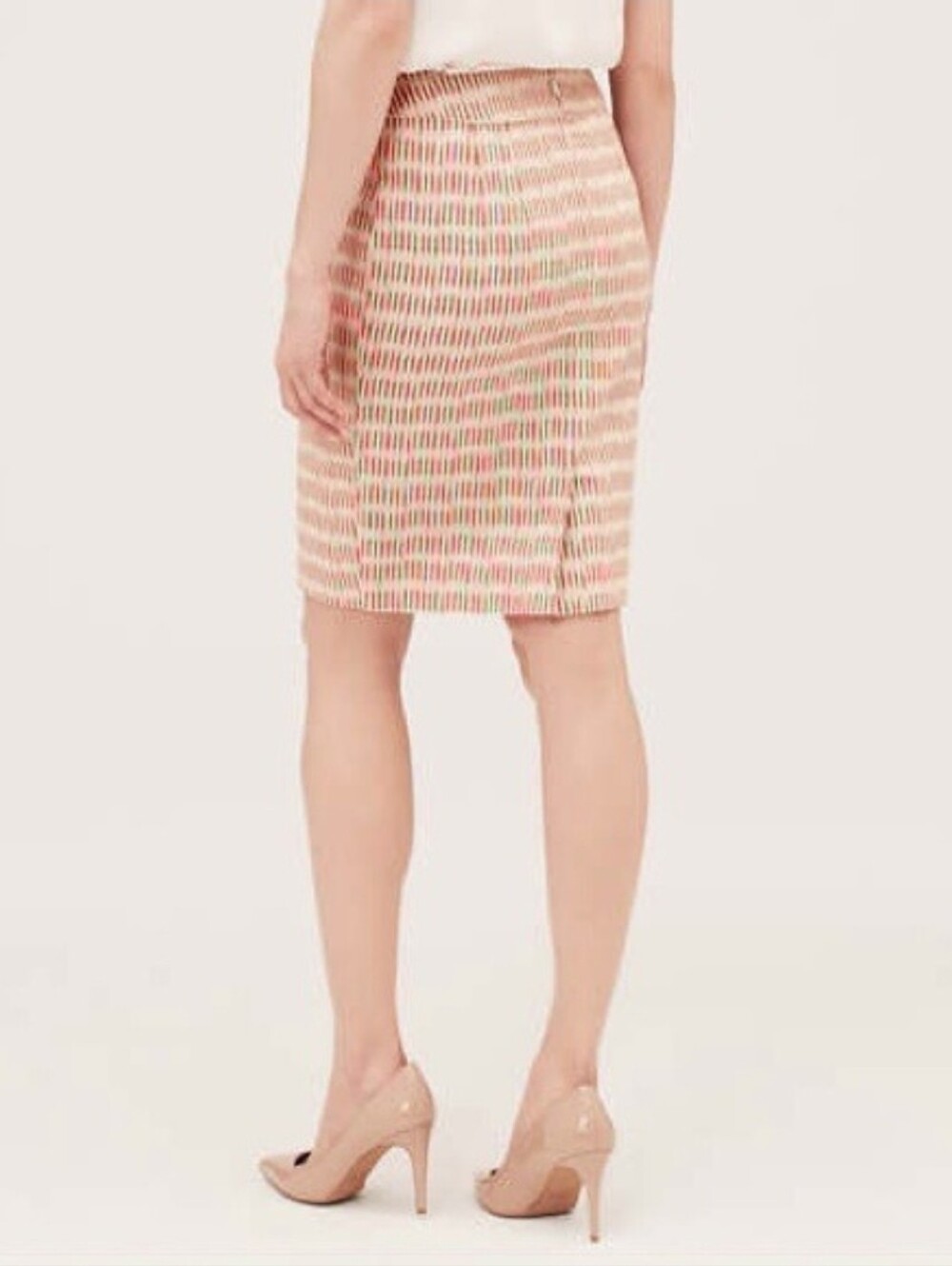 Loft Woven Cotton Pencil Skirt